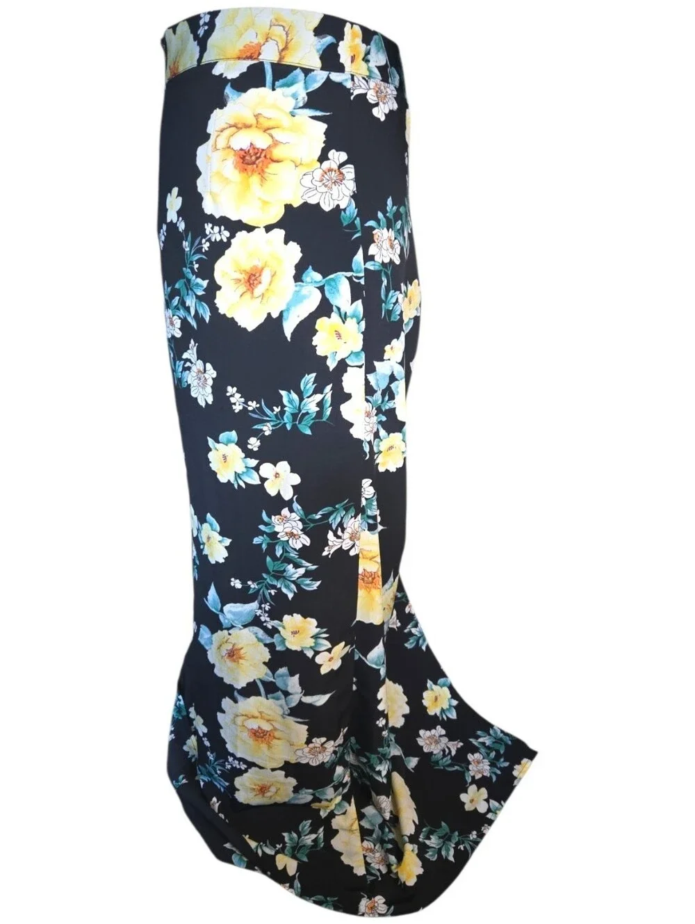 Know One Cares Yellow Floral Maxi Skirt - L